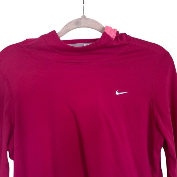 Nike Dri Fit Long Sleeve Pink Running Shirt Size Large (L) - Picture 3 of 8